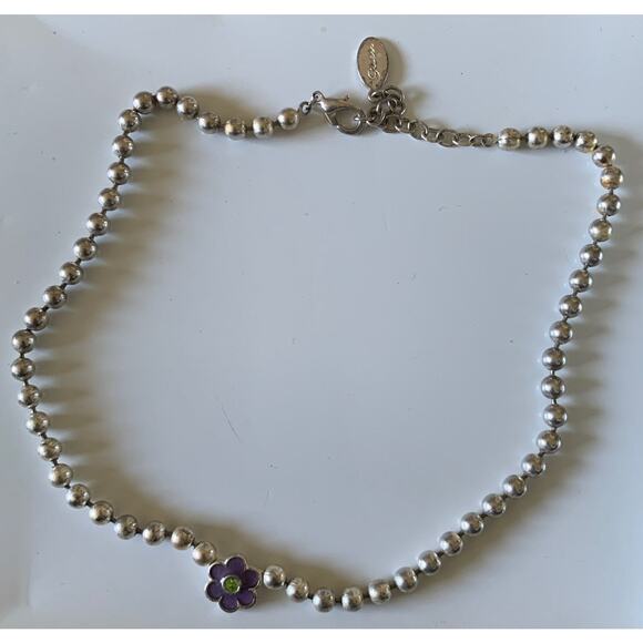 Guess Purple Flower‎ Necklace - Picture 1 of 1